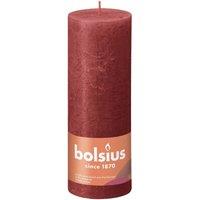 KDMD Delicate Red Bolsius Rustic Shine Pillar Candle 190 x 68mm