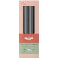 KDMD Stormy Grey Dinner Candles 230x20mm