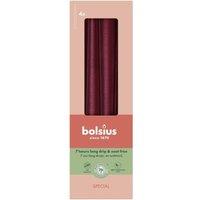 KDMD Metallic Red Bolsius Tapered Candles 245 x 24mm in Burgundy