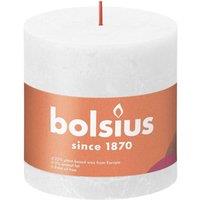 KDMD Cloudy White Bolsius Rustic Shine Pillar Candle 100 x 100mm