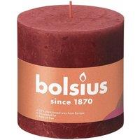 KDMD Bolsius Rustic Delicate Red Shine Pillar Candle 100mm x 100mm