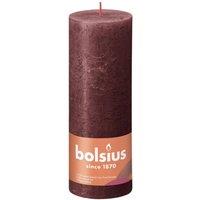 KDMD Bolsius Rustic Velvet Red Shine Pillar Candle 190mm x 68mm