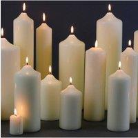 KDMD 180x80mm Church Candle White Chapel Candle in Ivory