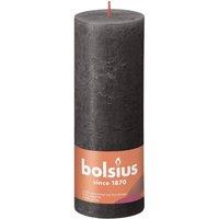 KDMD Stormy Grey Bolsius Rustic Shine Pillar Candle 190 x 68mm
