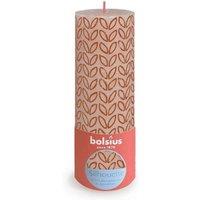 KDMD Misty Pink Bolsius Rustic Silhouette Pillar Candle 190 x 68mm in Pale Pink