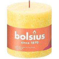 KDMD Sunny Yellow Bolsius Rustic Shine Pillar Candle 100 x 100mm