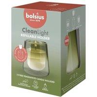 KDMD Green Glass Bolsius Clean Light Starter Kit - Gardenia & Fig