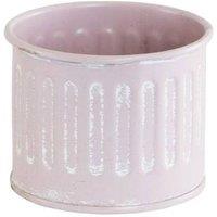 KDMD Mini Whitewash Pink Debossed Zinc Pot 10 Pack