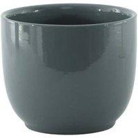 KDMD Glossy Grey Hortus Cairo Pot 12x10cm 4 Pack | Size: 12x10 cm
