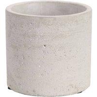 KDMD Round Cement Flower Pot 10cm 4 Pack in Light Grey