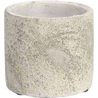 KDMD Rustic Round Cement Flower Pot 10cm 4 Pack in Grey