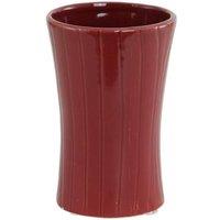 KDMD Red Vertically Grooved Red Ceramic Pot 13cm 3 Pack