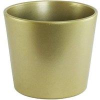 KDMD Gold Medium Ceramic Pot 12cm 3 Pack