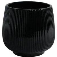 KDMD Glossy Black Hortus Lisbon Pot 12.5x13cm 2 Pack | Size: 12.5x13 cm
