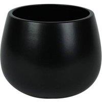 KDMD Matt Black Ceramic Pot Dia13 x H12cm 2 Pack