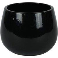 KDMD Hortus Glossy Black London Pot 12cm H x 13cm Dia 2 Pack