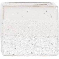 KDMD Hortus White Bordeaux Stoneware Cube 9.5cm H x 10.5cm W 2 Pack | Size: 9.5 cm H x 10.5 cm W