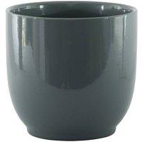 KDMD Glossy Grey Hortus Cairo Pot 2 Pack