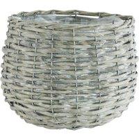 KDMD Grey Wicker Basket 18cm 2 Pack