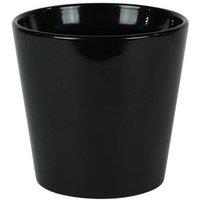 KDMD Hortus Vienna Glossy Black Ceramic Pot 15cm 2 Pack