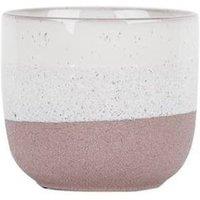 KDMD Hortus Pink & White Bordeaux Stoneware Pot 11cm H x 12.5cm Dia 2