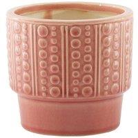 KDMD Hortus Salmon Pink Warwick Dimple Pot 11.5cm H x 12.5cm Dia 2 Pack