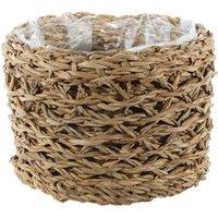 KDMD Round Natural Seagrass Basket H15.5cm x D21cm 2 Pack