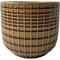 KDMD Hortus Brown Braga Pot 13cm H x 13.5cm Dia
