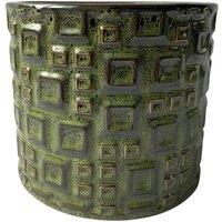 KDMD Hortus Olive Green Evora Pot 13cm H x 13.5cm Dia