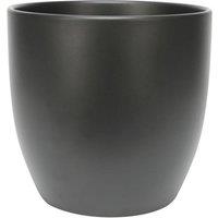 KDMD Black Indoor Ceramic Planter 18cm H