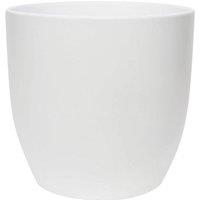 KDMD White Indoor Ceramic Planter 18cm H