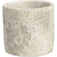 KDMD Rustic Round Cement Flower Pot 13cm 2 Pack in White