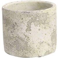 KDMD Rustic Round Cement Flower Pot 11cm 2 Pack in Grey