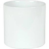 KDMD Hortus Sofia Glossy White Ceramic Pot 17cm