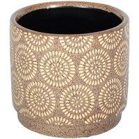 KDMD Brown Hortus Linea Pot 14 x 13cm | Size: 14 x 13 cm