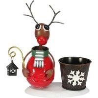 KDMD Novelty Zinc Reindeer with Red Body 7cm Pot