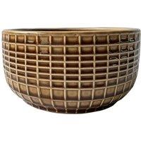 KDMD Hortus Brown Braga Pot 10cm H x 20.5cm Dia