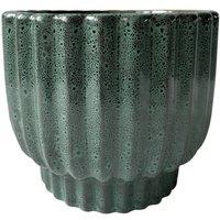 KDMD Hortus Rustic Barcelos Pot 14.5x13.5cm in Green | Size: 14.5x13.5 cm