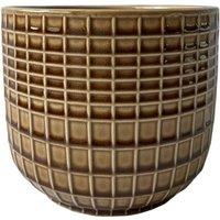 KDMD Hortus Brown Braga Pot 17cm H x 19.5cm Dia
