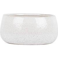 KDMD Hortus White Bordeaux Stoneware Pot 13.5cm H x 25.5cm Dia