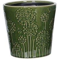 KDMD Hortus Dark Green Lithgow Seed Head Pot 19cm H x 20.5cm Dia