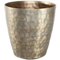 KDMD Apollo Antique Gold Tapered Planter Pot 19cm
