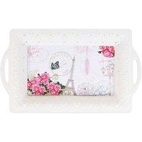 KDMD Paris Design Tray 39.5 x 23 x 3cm 4 Pack in White | Size: 39.5 x 23 x 3 cm