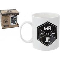 KDMD Mr Mans B W Print Mug 2 Pack White
