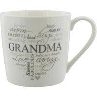 KDMD Heartfelt Moments Typography Mug - Grandma in White