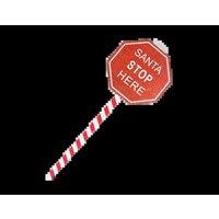 KDMD Red Santa Stop Here Sign 5 Pack