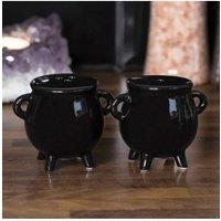KDMD Cauldron Cruet Salt & Pepper Set in Black