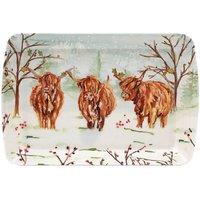 KDMD Highland Cow Tray Small 3 Pack in White