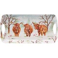 KDMD Highland Cow Tray Medium 2 Pack in White