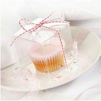 KDMD Clear Cupcake Box 10 Pack Pink